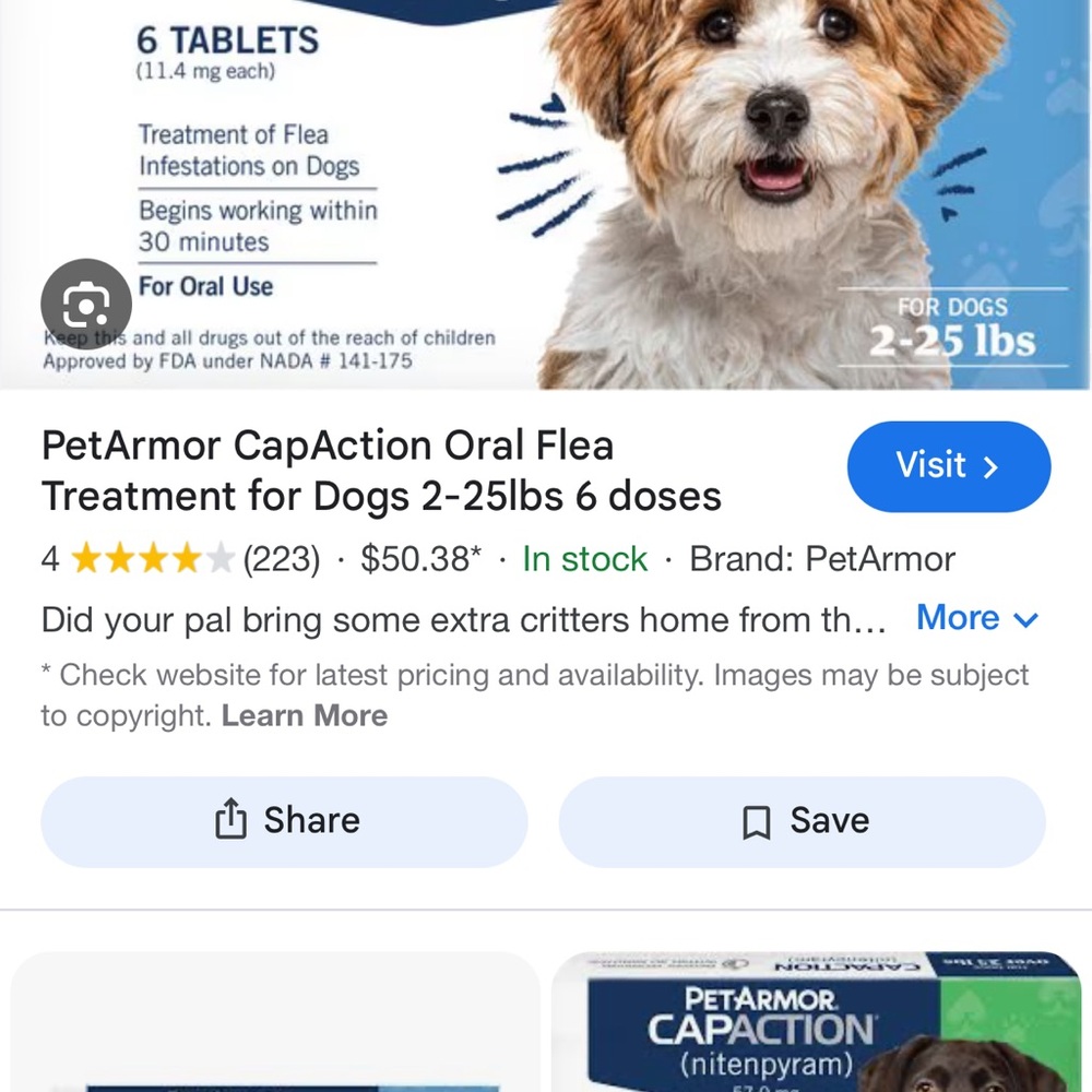 PetArmor CapAction Oral Flea Treatment for Dogs